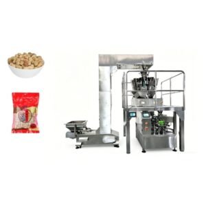 Multi-head weigh granule packing machine with combination weighing system for high-precision packaging of nuts, candies, snacks, rice, and seeds into stand-up pouches
