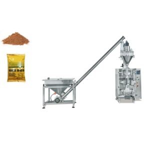 Vertical seasoning powder packing machine with auger feeder and VFFS system for packing spice powder, chili powder, curry powder, and salt into stand-up pouches and pillow bags