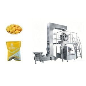 Snack premade bag rotary filling and sealing machine packaging potato chips, candies, and trail mix into pre-formed pouches