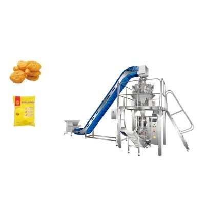 Food packing machine for frozen food with low-temperature resistant sealing system for meat, fish, vegetables, and ready meals in sealed pouches
