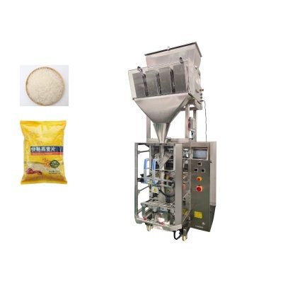 Linear weighing filling machine with multi-head combination scale system for granule products like bean, sugar, and rice in pouches