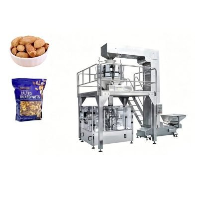 Nuts premade bag rotary sealing and packing machine filling and sealing pre-formed bags for almonds and walnuts